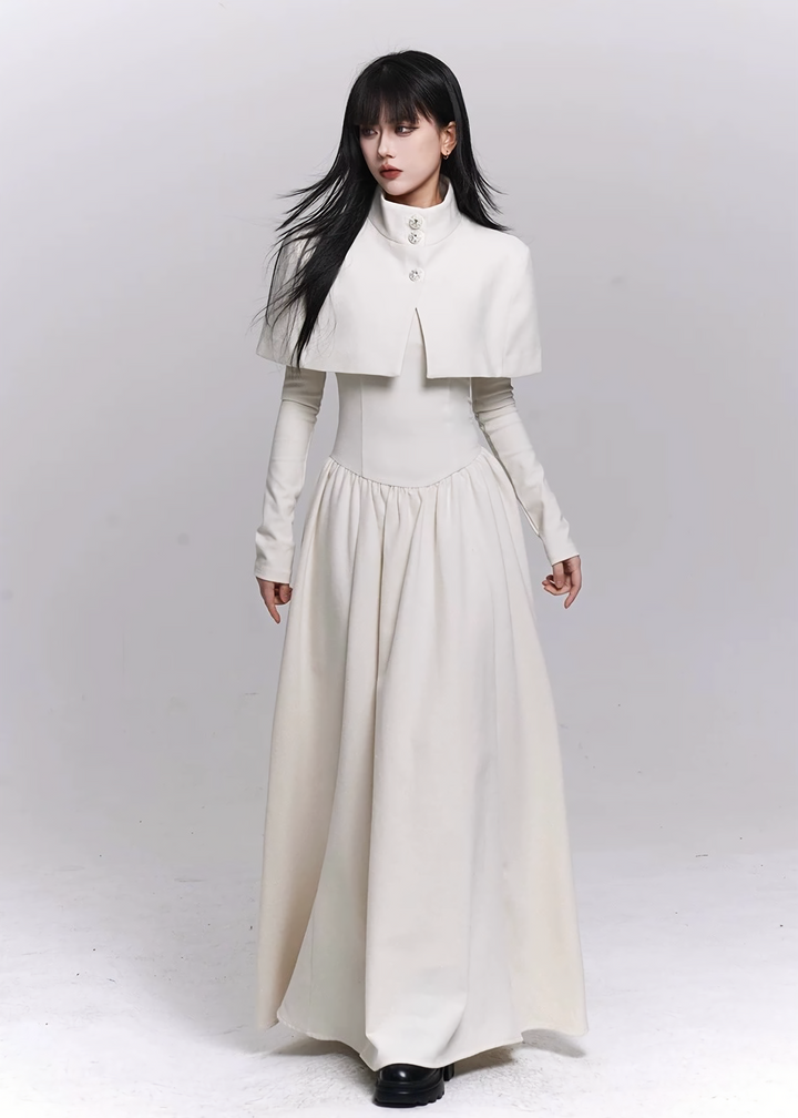 WHITE CEREMONY CAPE SET / LG1484