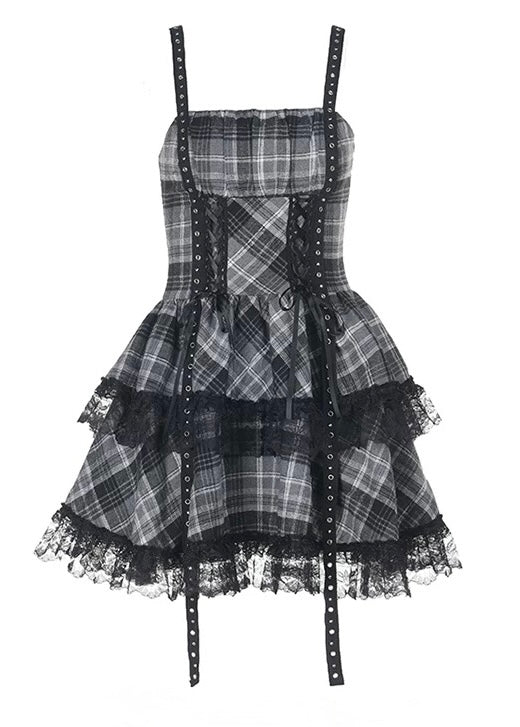 Classical Gothic Lace Mini Dress / LG1302