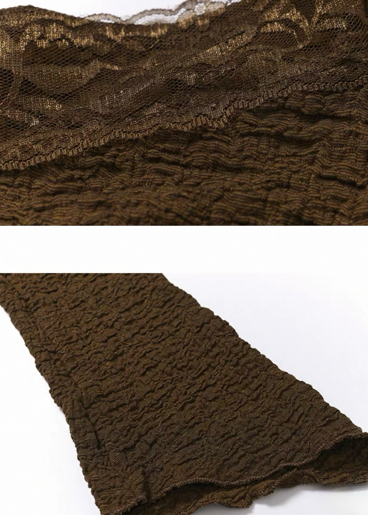 Lace V-Neck Bell Sleeve Top / LG1510