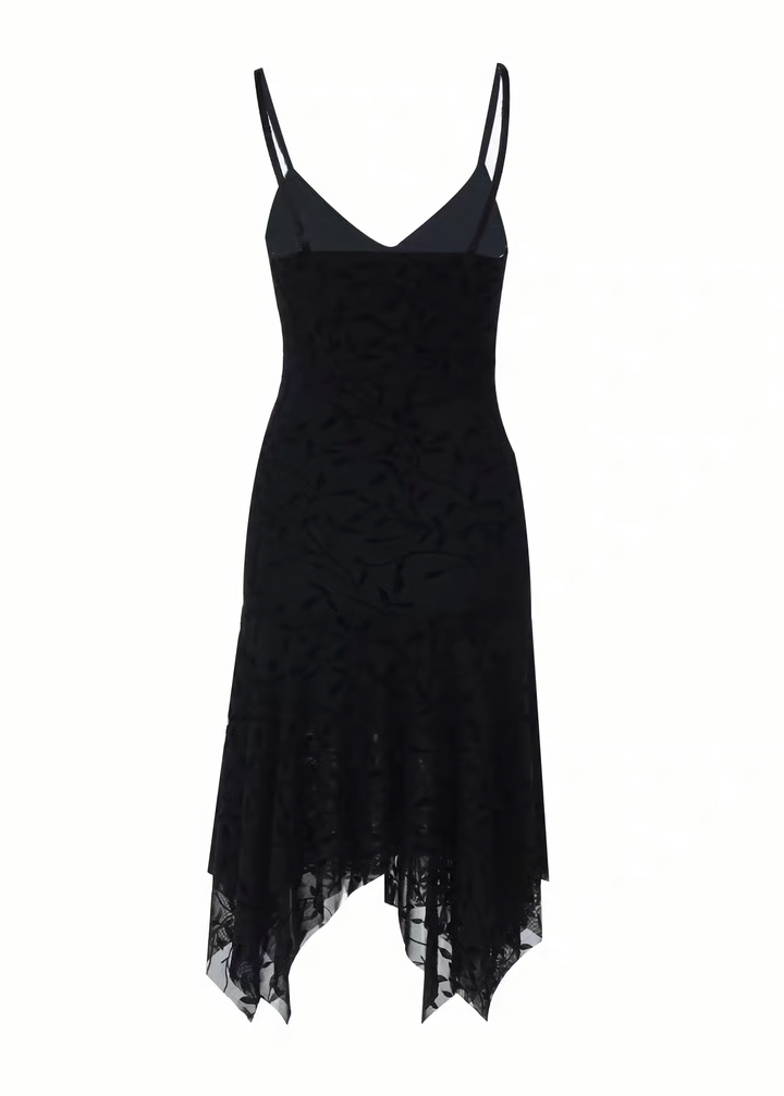 GOTHIC DRAPE MIDI DRESS / LG1564