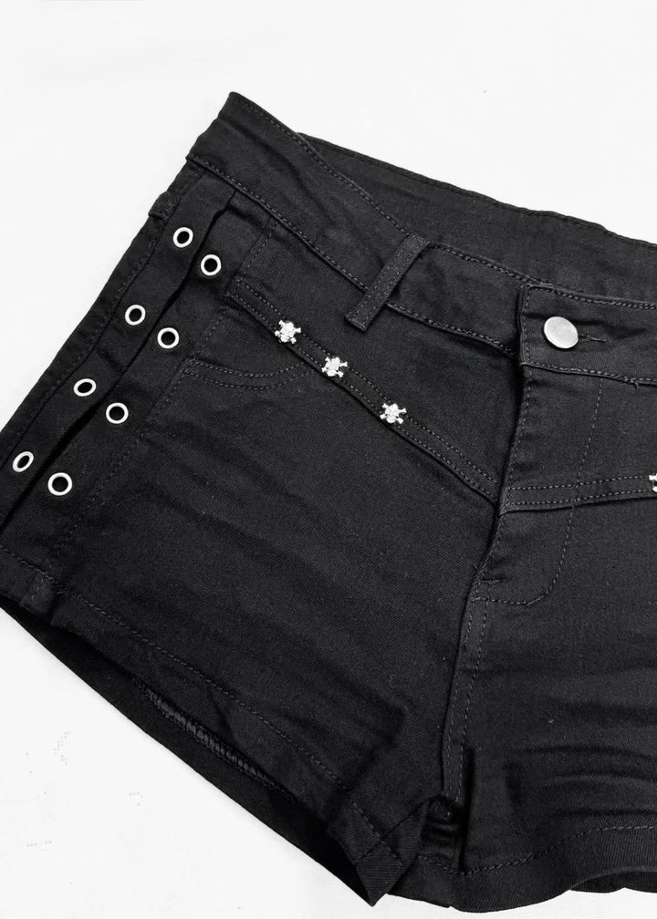 BLACK GOTHIC SHORT PANTS / LG1608