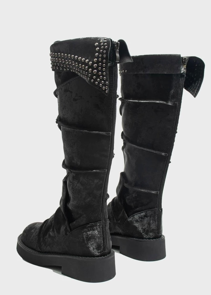 Studded Long Boots / v1154