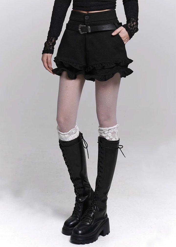 FRILL HEM SHORT PANTS / LG1498
