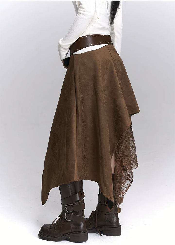 BOHEMIAN LACE ASYMMETRY SKIRT / LG1417