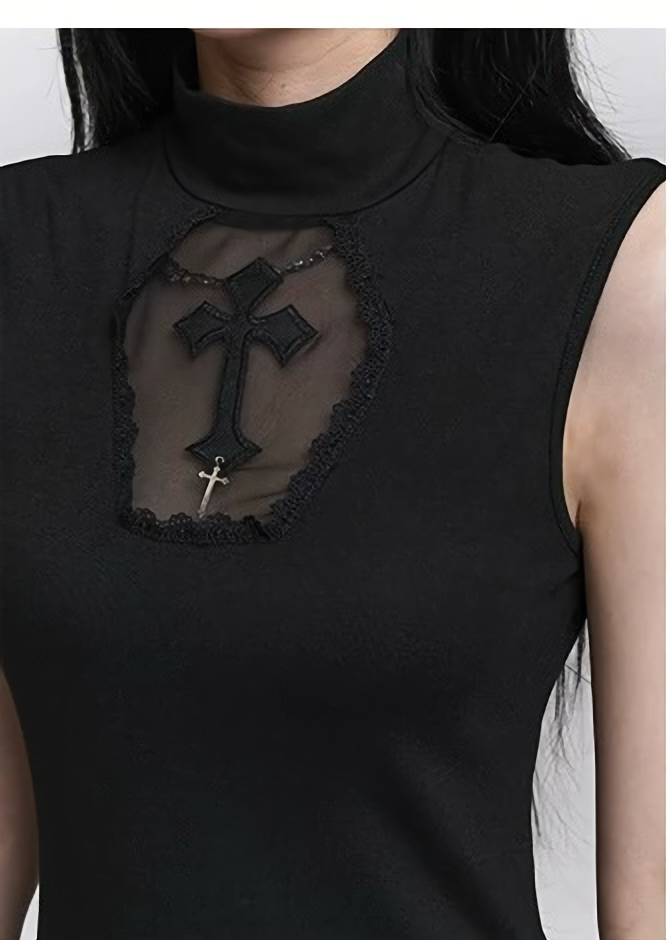 Gothic frill mini dress / LG1286