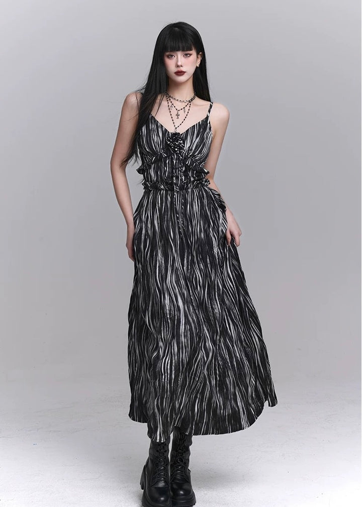 smoke striped dress / LG1229 