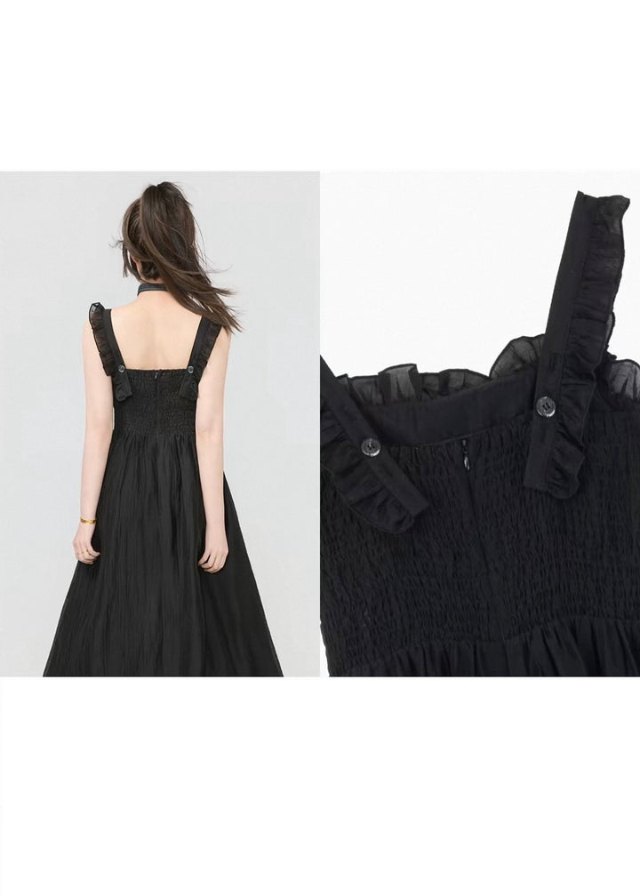 RIBBON FRILL HIGH-LOW DRESS / LG1598
