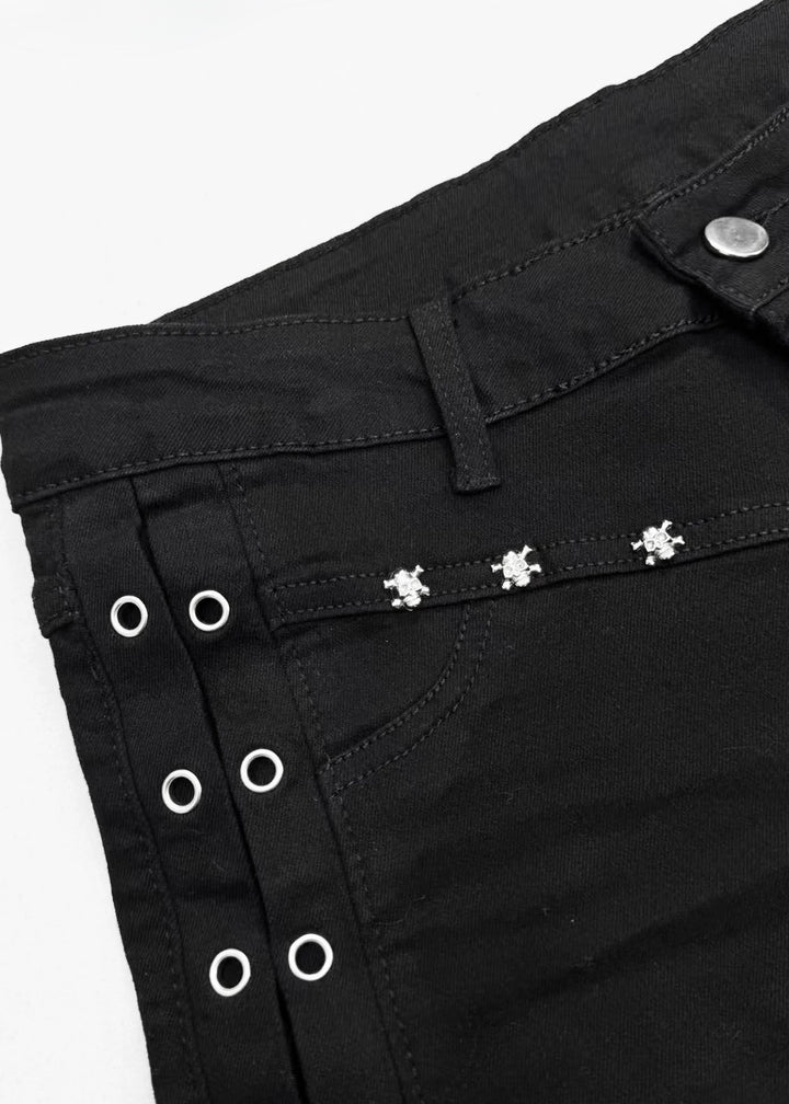 BLACK GOTHIC SHORT PANTS / LG1608