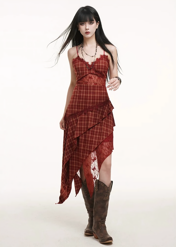 Rouge Lace Sheer Dress/lg1322 