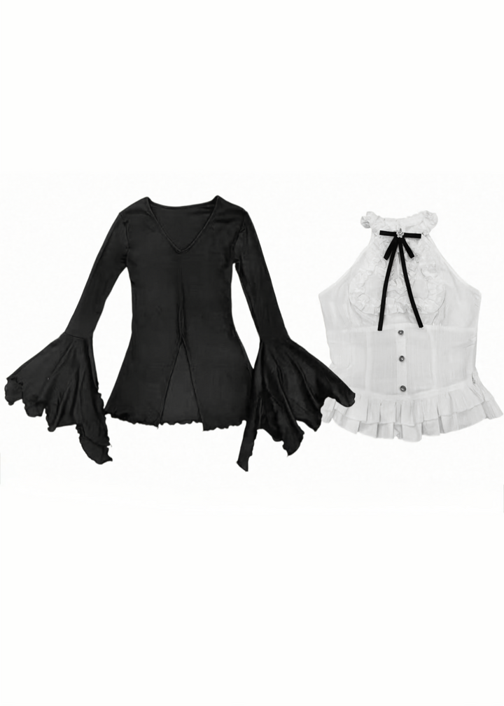 DARK LAYERED GOTHIC TOPS / LG1695