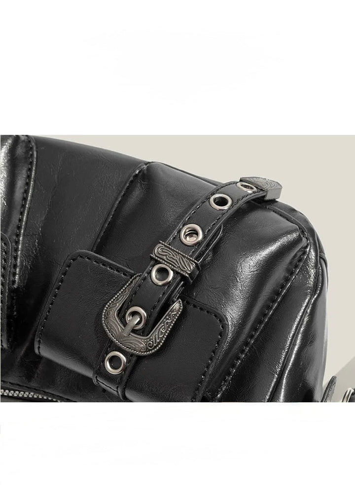 2 Belt Eyelet Shoulder Bag / b1115