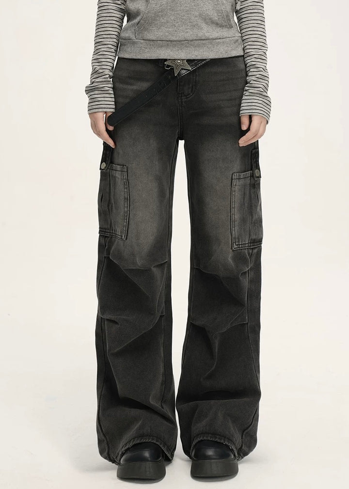 DISTRESSED STRAIGHT DENIM / LG1384
