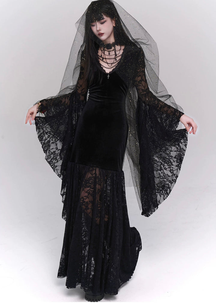 gothic retro velvet dress / LG1209