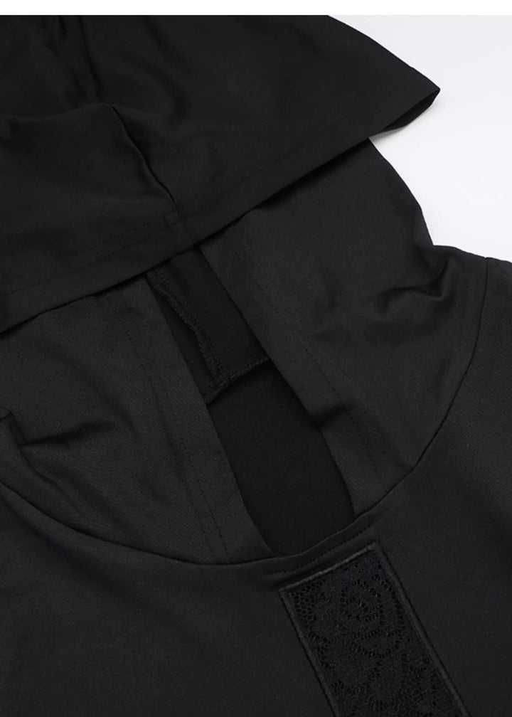 hooded long dress / LG1141 