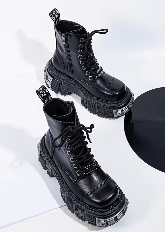 HEAVY SOLE LACE-UP BOOTS / V1166