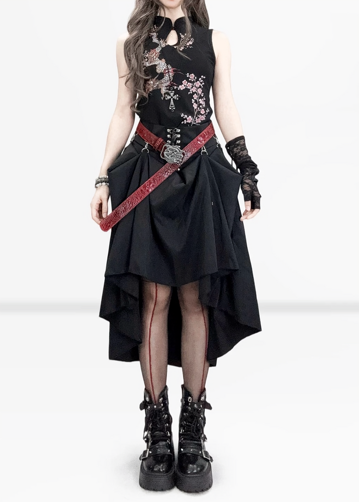 DRAPE HIGH WAIST SKIRT / LG1578