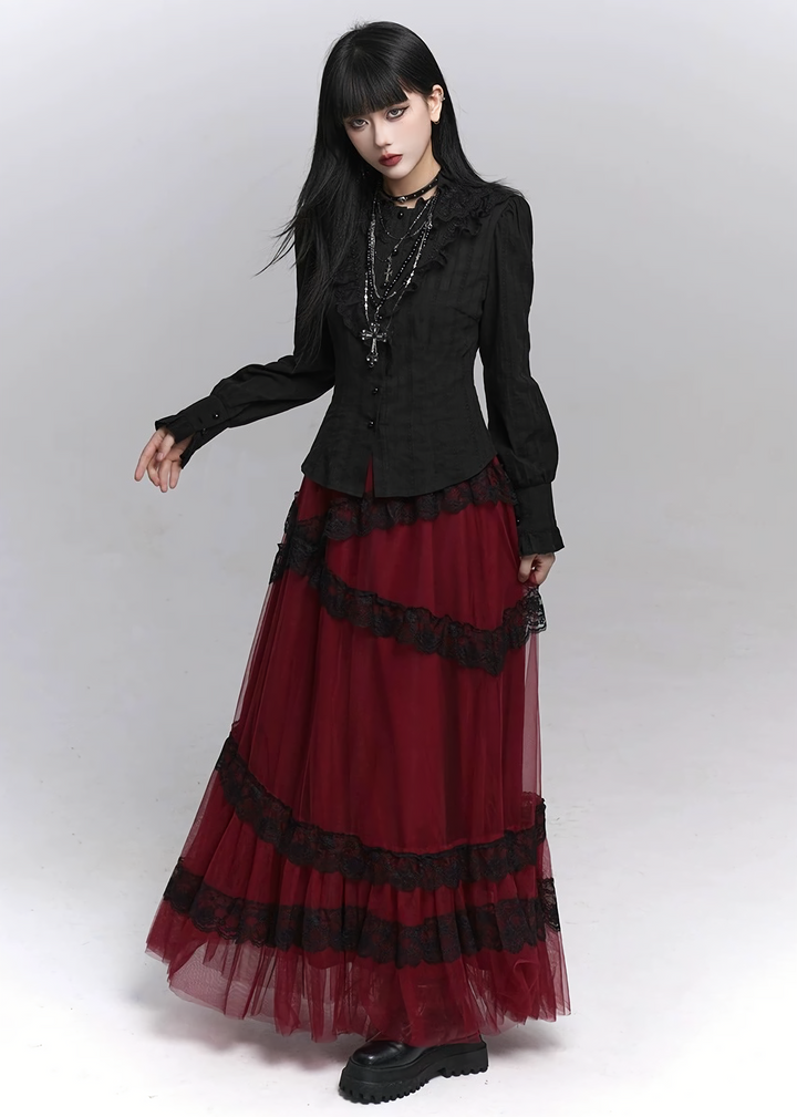 Gothic Frill Classic Shirt / lg1355_e4r