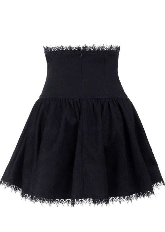 Corset Lace Flare Skirt / LG1402_e4r