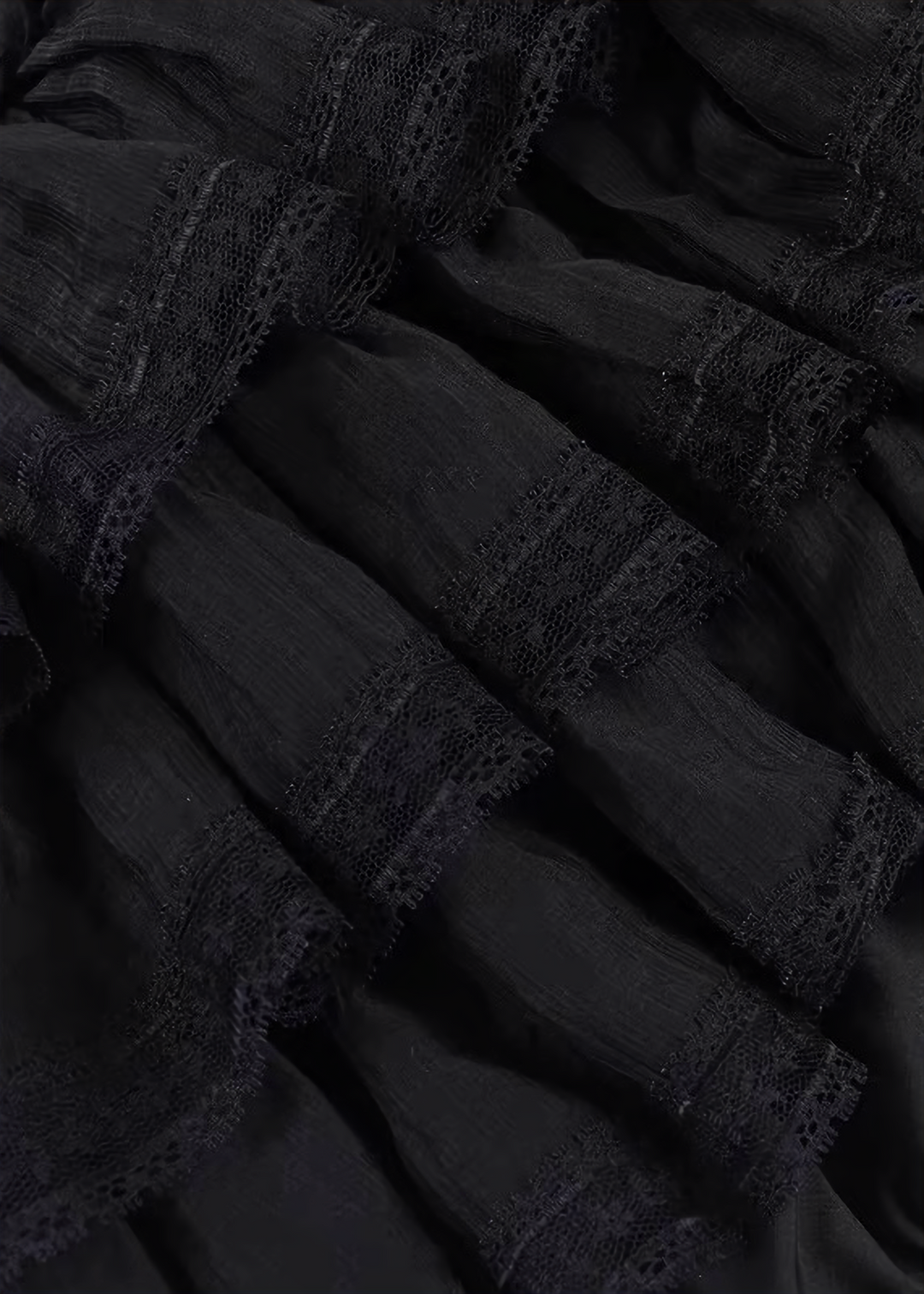GOTHIC LACE-UP TOP &amp; RUFFLE MINI SKIRT / LG1693