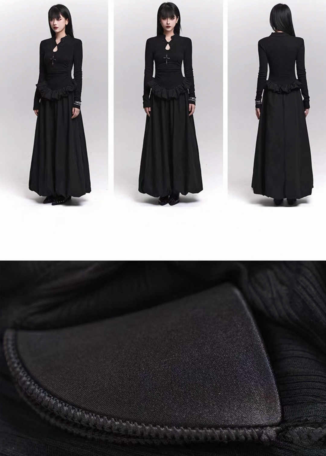 RUINED RUFFLE LONG DRESS / LG1455