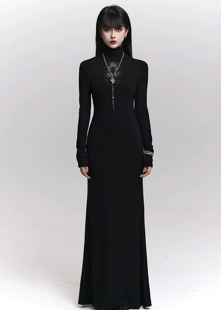 NOCTURNE CROSS LONG DRESS / LG1462_e4r