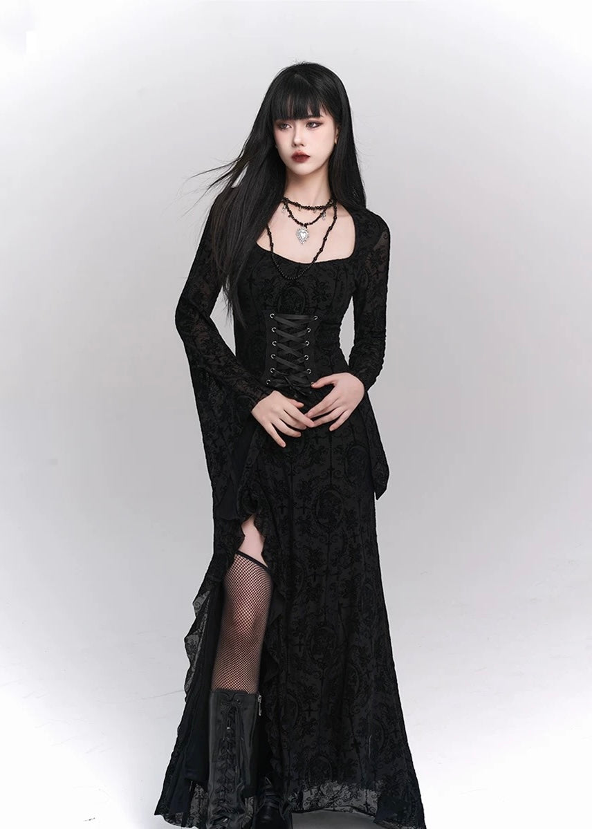 dark gothic long dress / LG1178