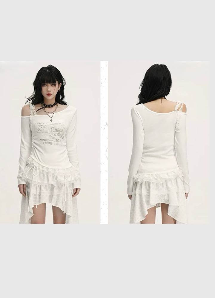 Romantic Lace Shoulder Top / LG1427