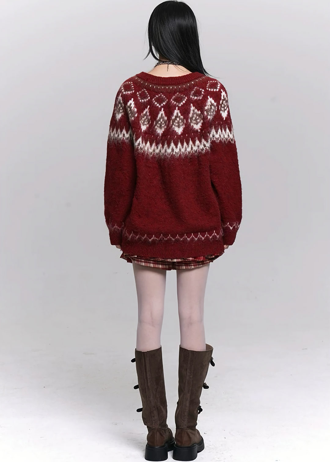 NORDIC FUZZY KNIT SWEATER / LG1481