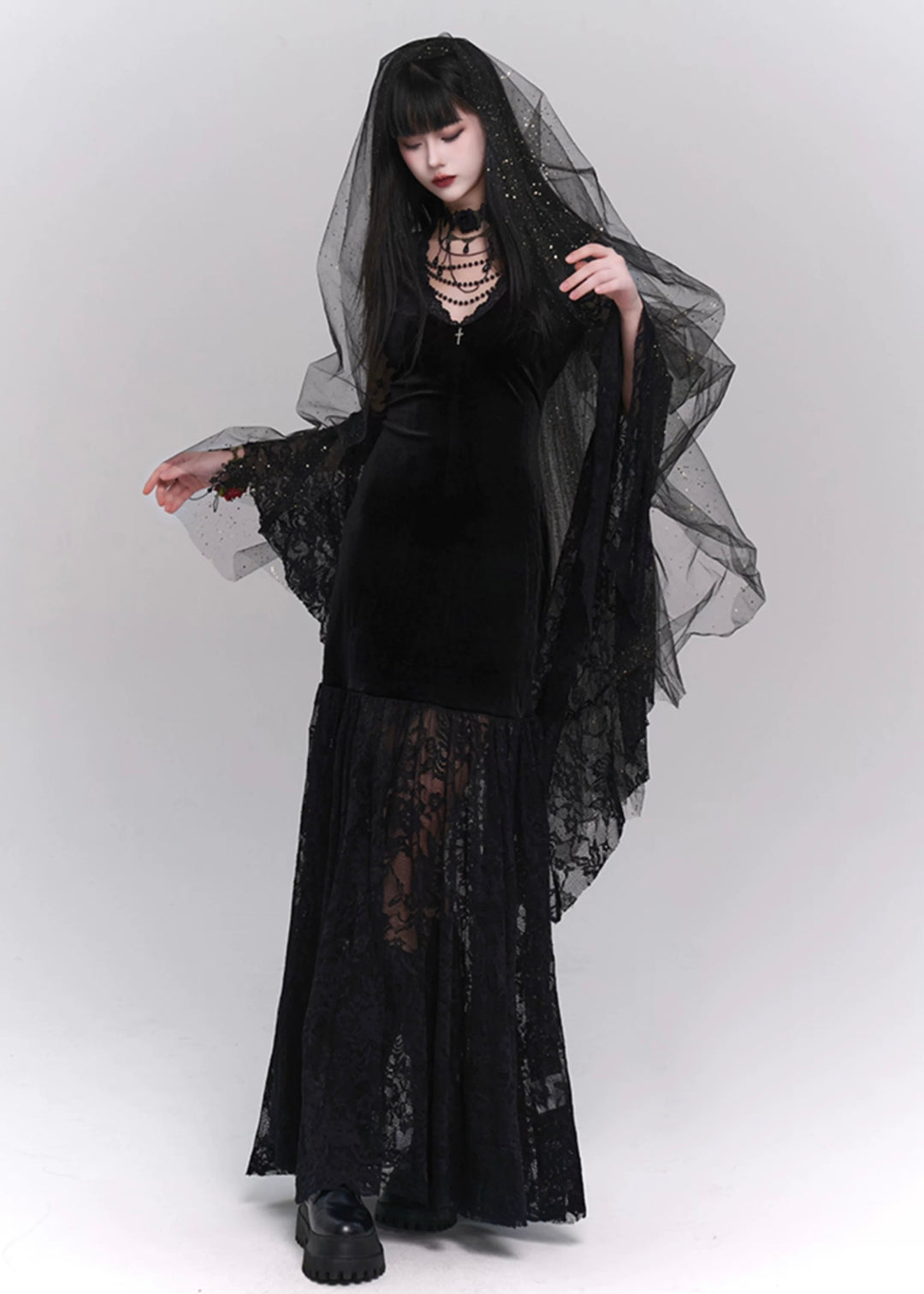 gothic retro velvet dress / LG1209