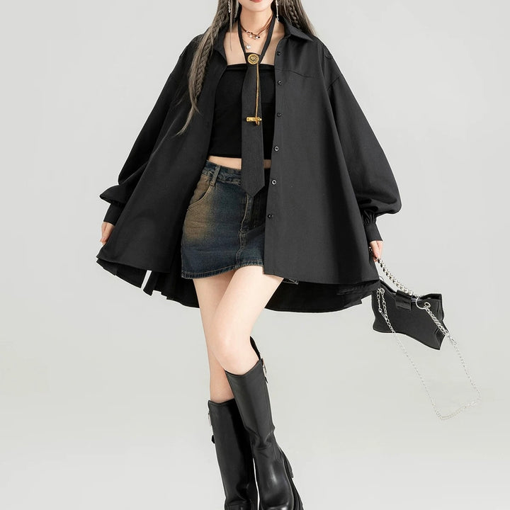 BUTTERFLY SHEER BACK SHIRT / LG1601