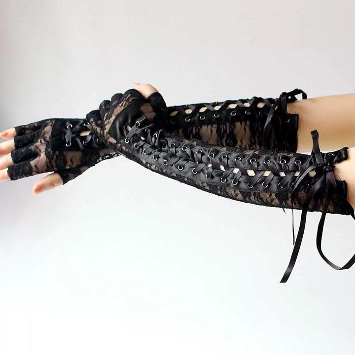 Gothic Lace-up Arm Cover / A1127