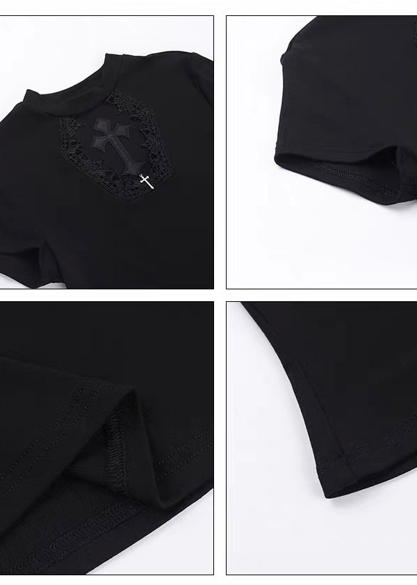 GOTHIC CROSS TIERED SKIRT SET