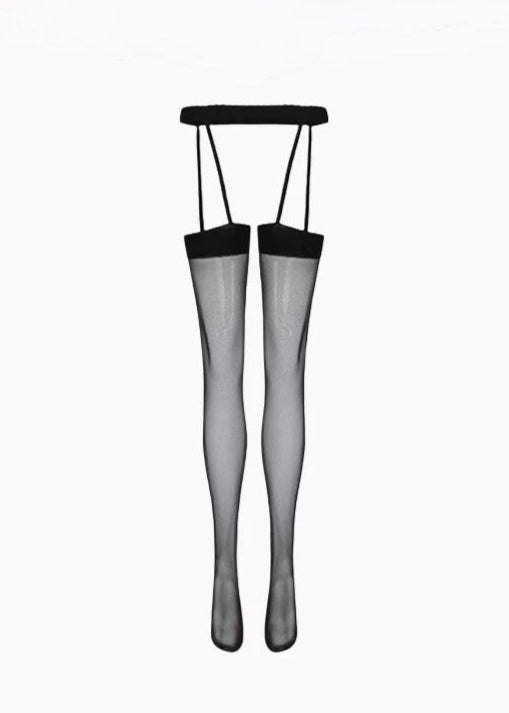 black suspenders stockings / Y1105