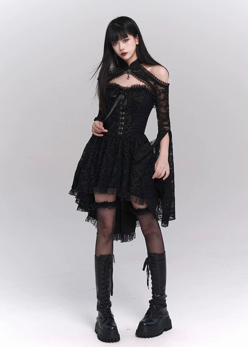 Tube top gothic mini dress / LG1138 