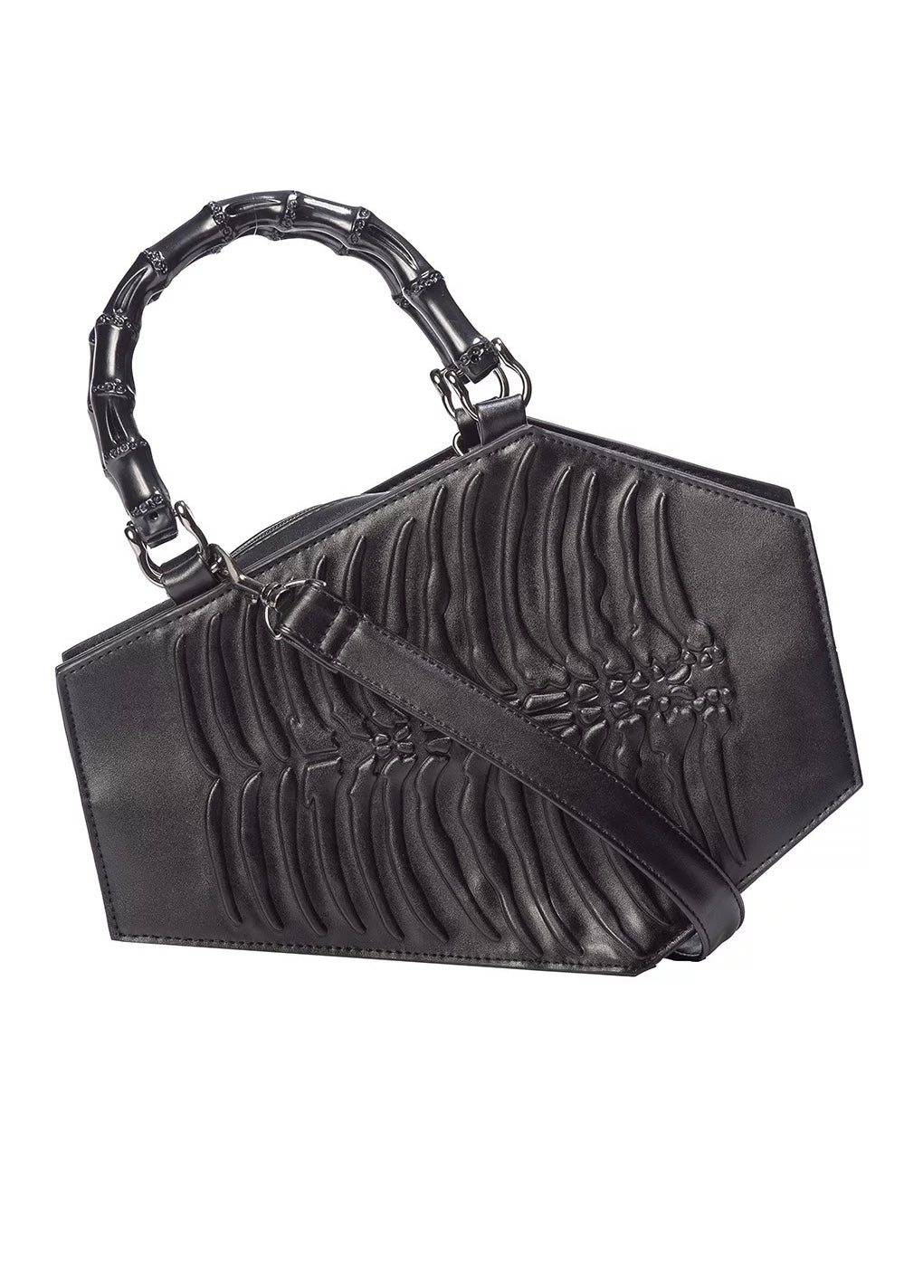 gothic skeleton bamboo handbag/b1105