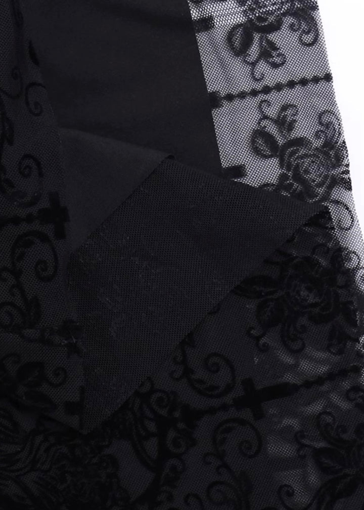 black lace cami dress/LG1136