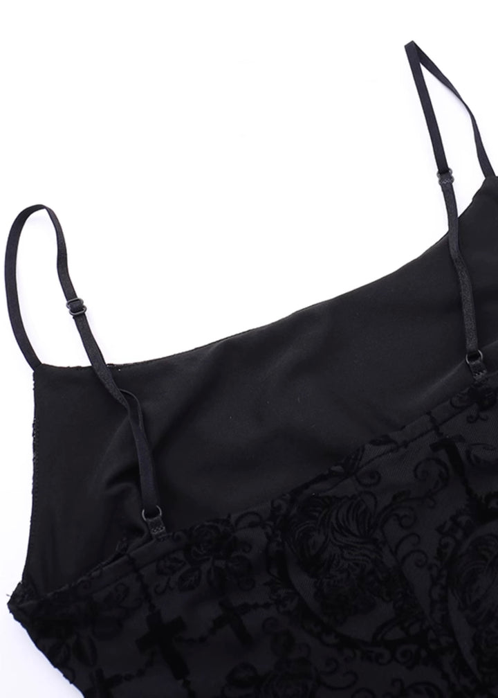 black lace cami dress/LG1136