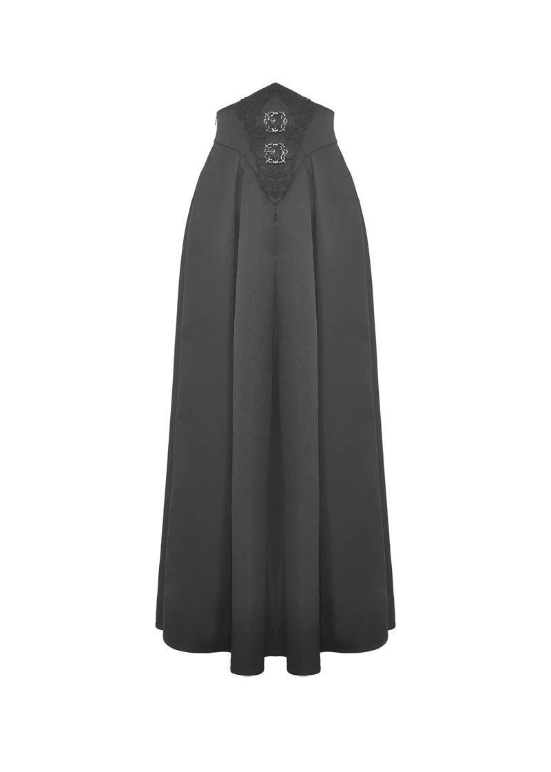 frill blouse & high waist pleated long skirt / LG1224_e4r