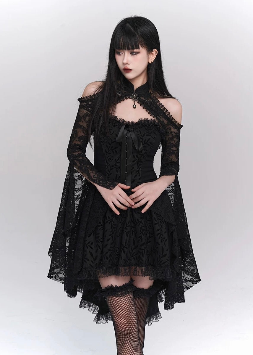 Tube top gothic mini dress / LG1138 