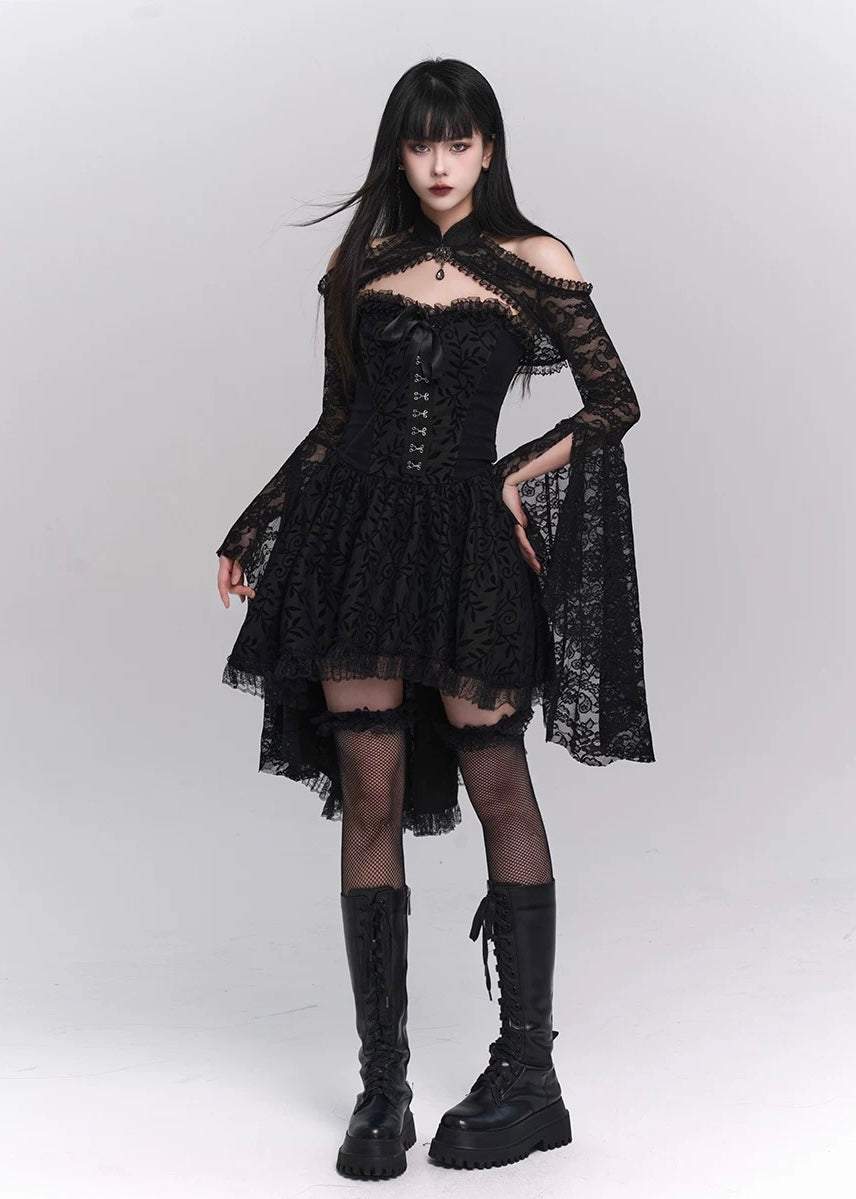 Tube top gothic mini dress / LG1138 