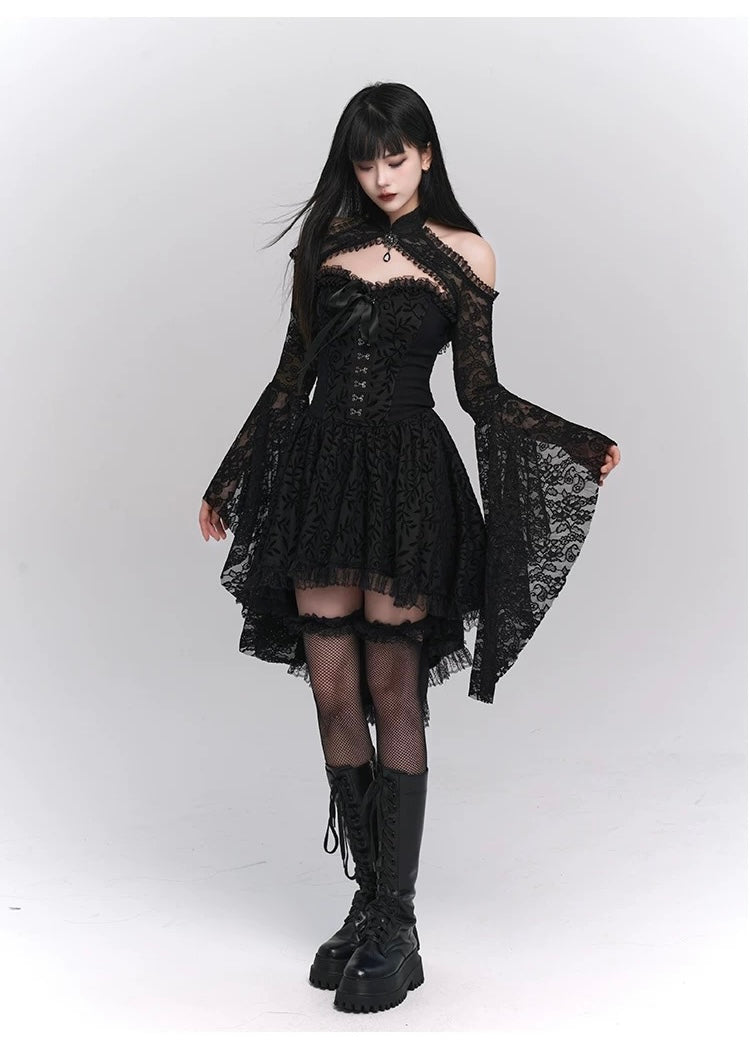 Tube top gothic mini dress / LG1138