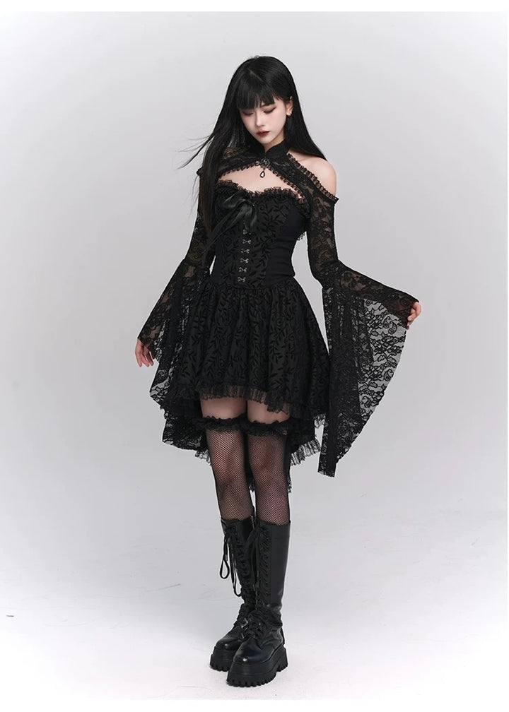 Tube top gothic mini dress / LG1138 