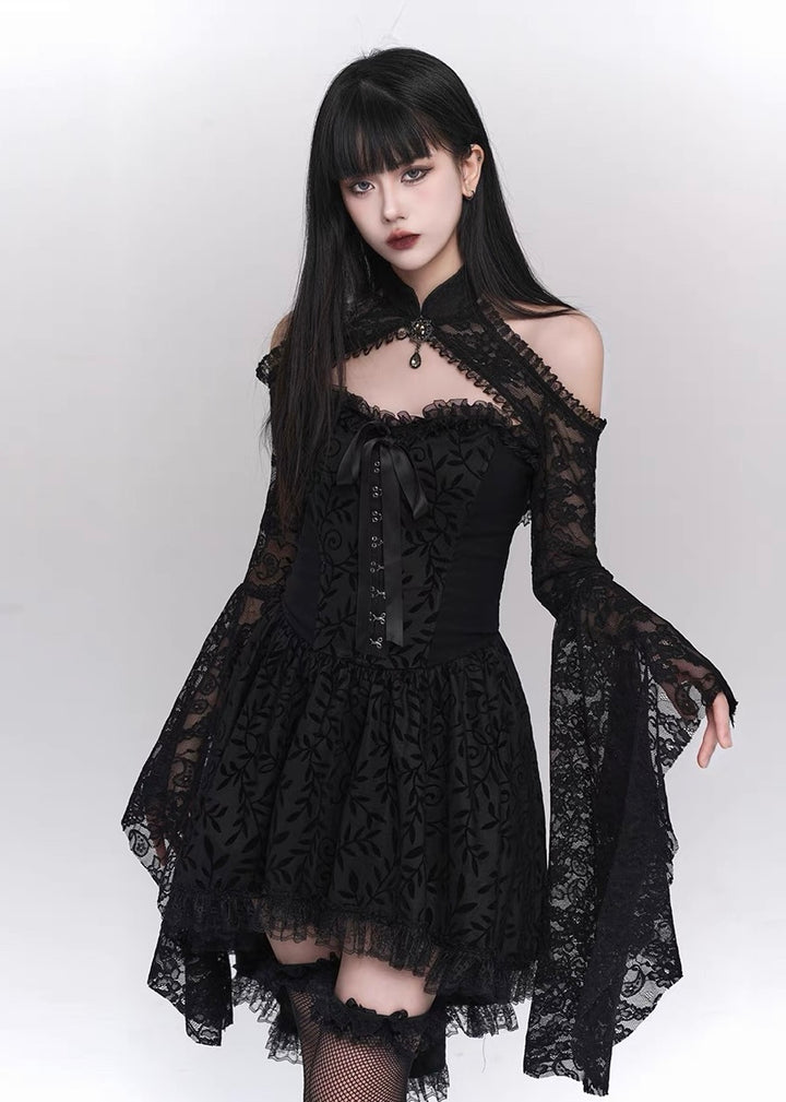 Tube top gothic mini dress / LG1138 