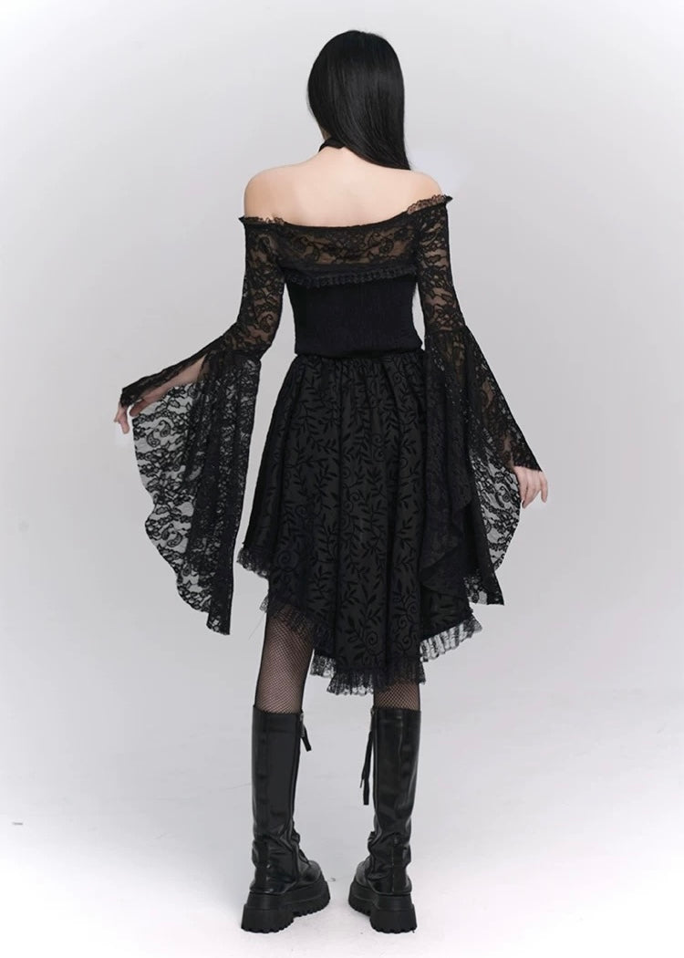 Tube top gothic mini dress / LG1138 