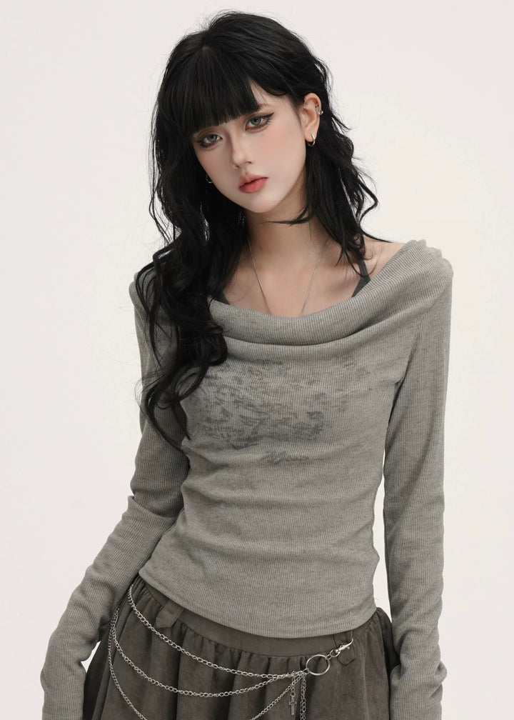 DRAPED OFF SHOULDER TOP / LG1538