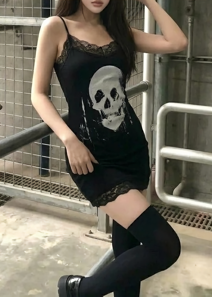 SKULL LACE CAMI ONEPIECE / LG1600