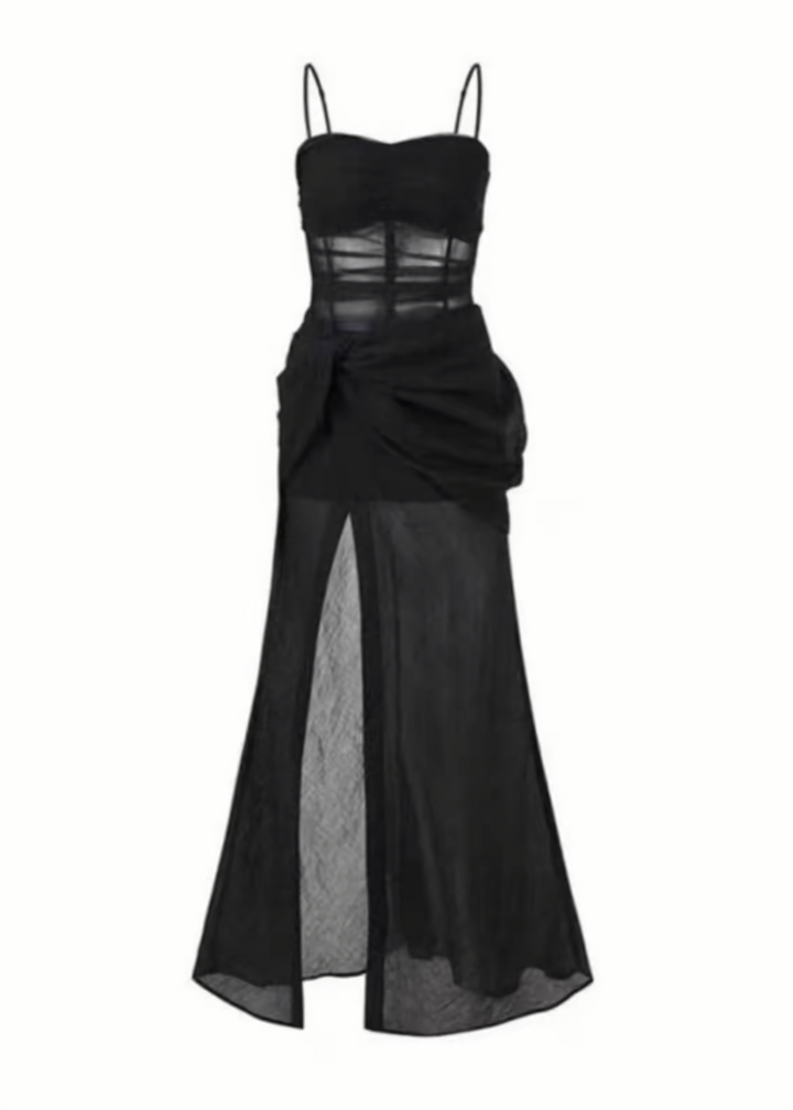 black gothic one piece dress / LG1101_e4r