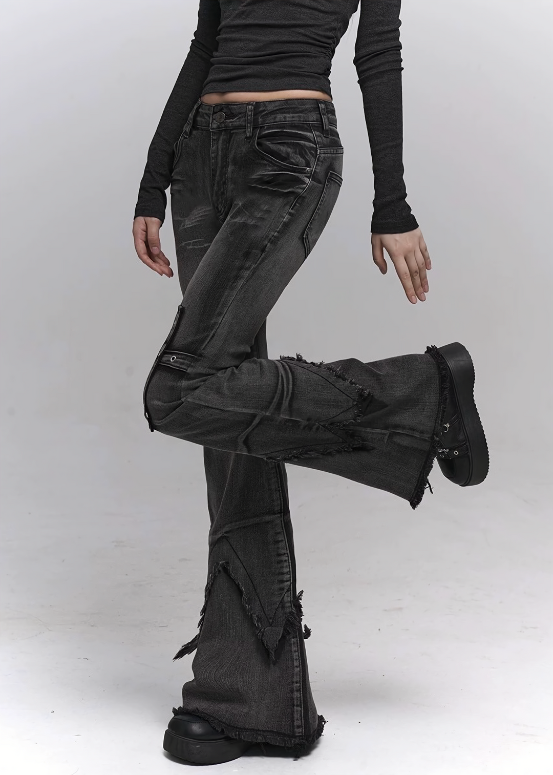 Dark Dystopia Denim Pants / lg1335