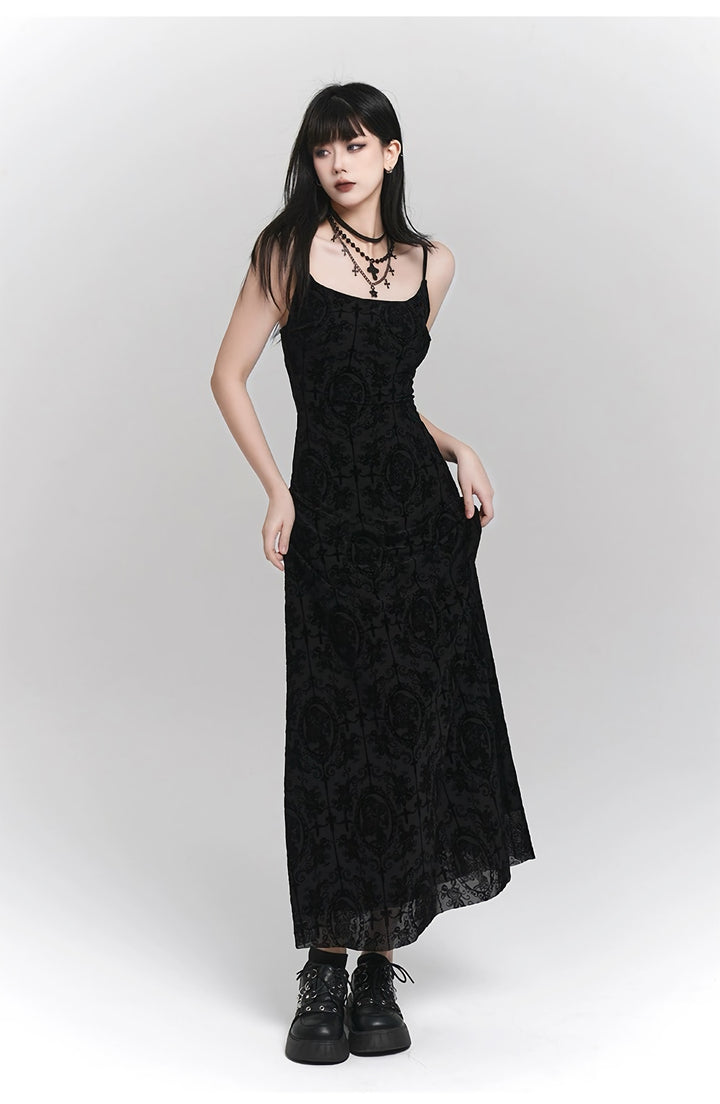 black lace cami dress/LG1136