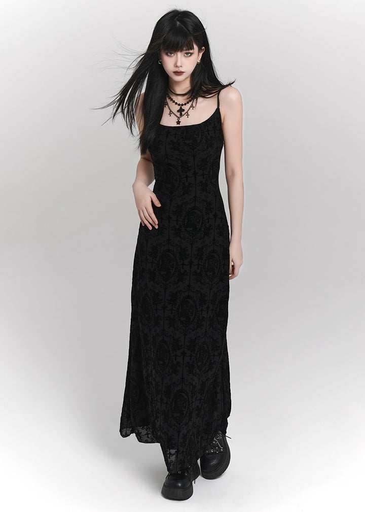 black lace cami dress/LG1136